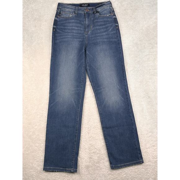 Judy Blue Jeans Women’s Sz 5/27 High Waist Straight Distressed Fade JB8601 DK - Picture 1 of 9